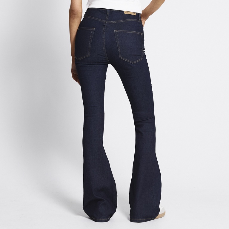 High waist flare jeans "Snake Flare" Rinse